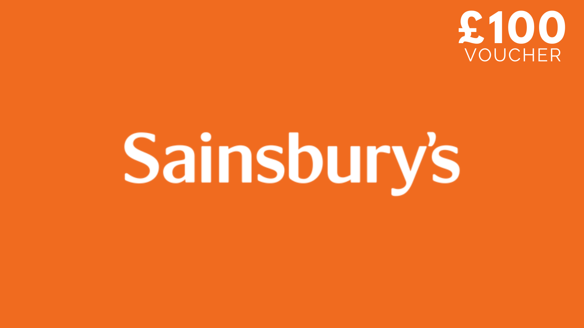 Sainsbury's £100 Gift Card